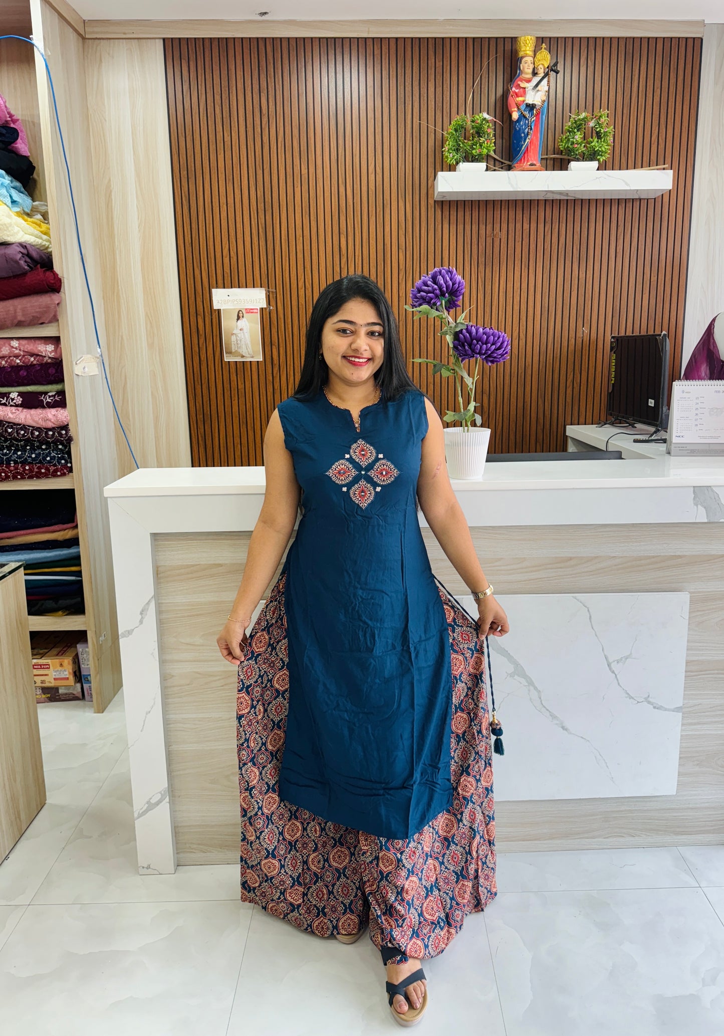 Royal Maroon & Blue Comfort Set A1698