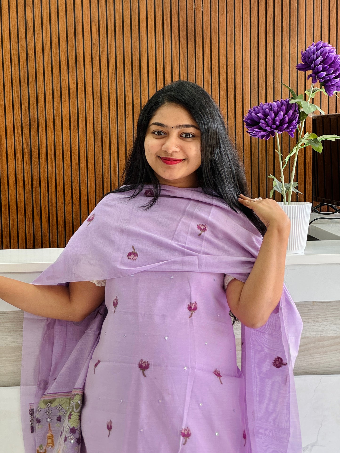 Premium Chanderi Silk Unstitched Collection A2030