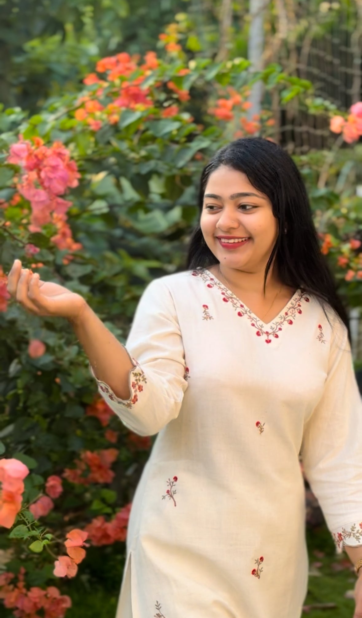 Offwhite 2 piece Khadi Cotton Co-ord Set-A1420