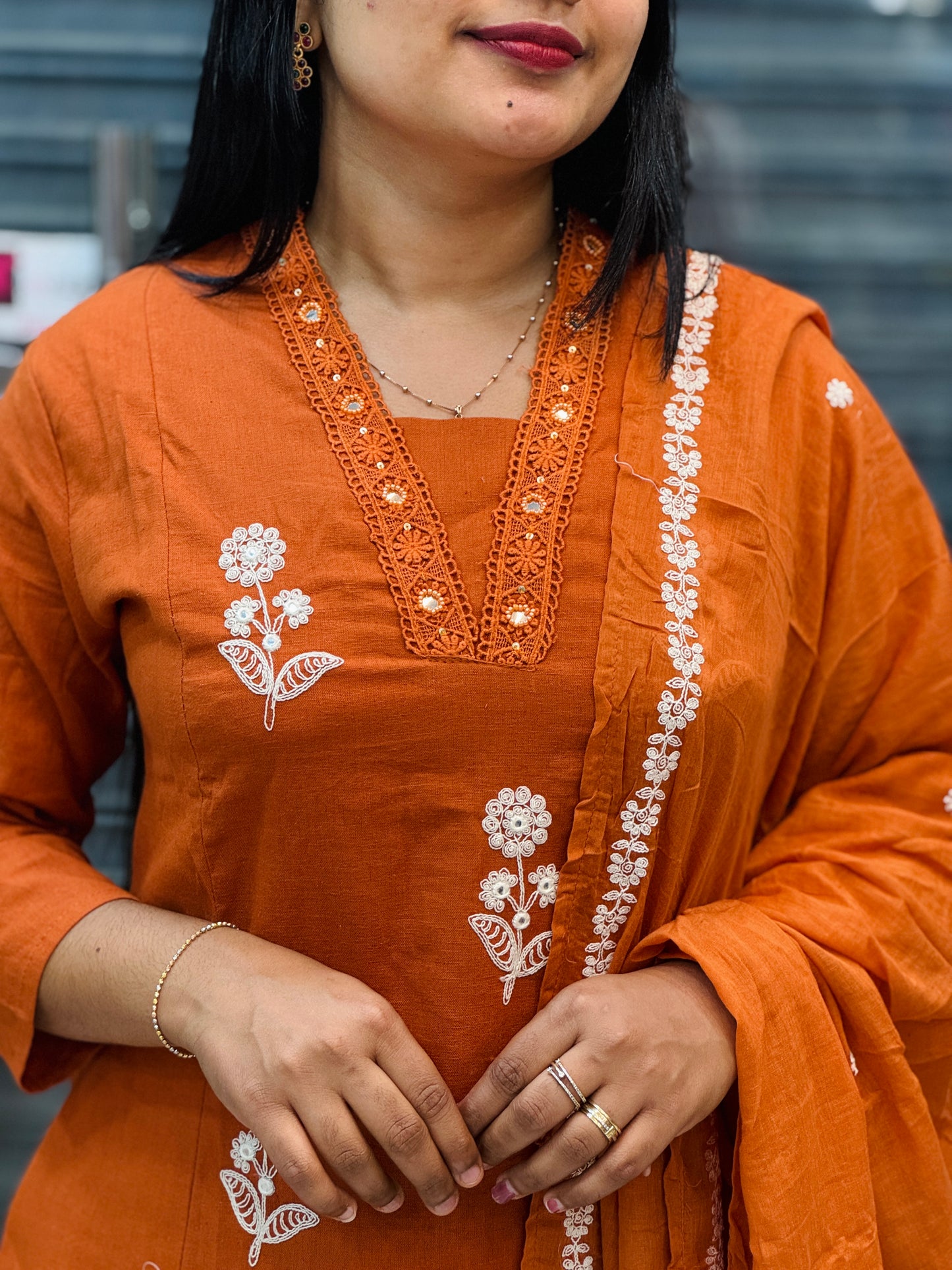 Elegant Brick Orange 3-Piece Set