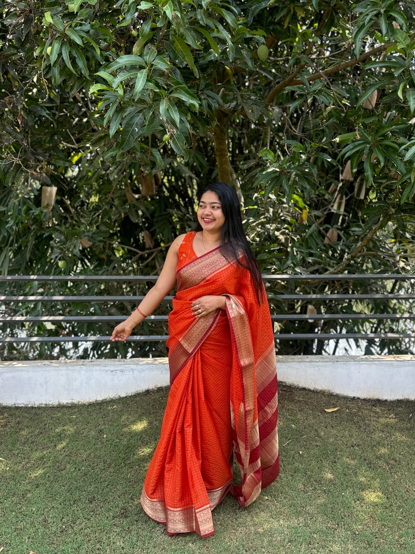 Semi Banarassi Georgette Saree. A1676