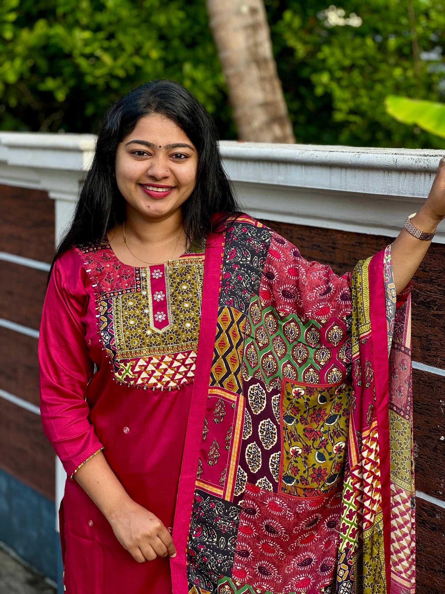 Premium Gajji Modal Silk with Pakistani Duppatta ,3 piece slitted Salwar Suit - A1323