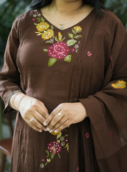 Crepe Silk 3-Piece Salwar Set A2024