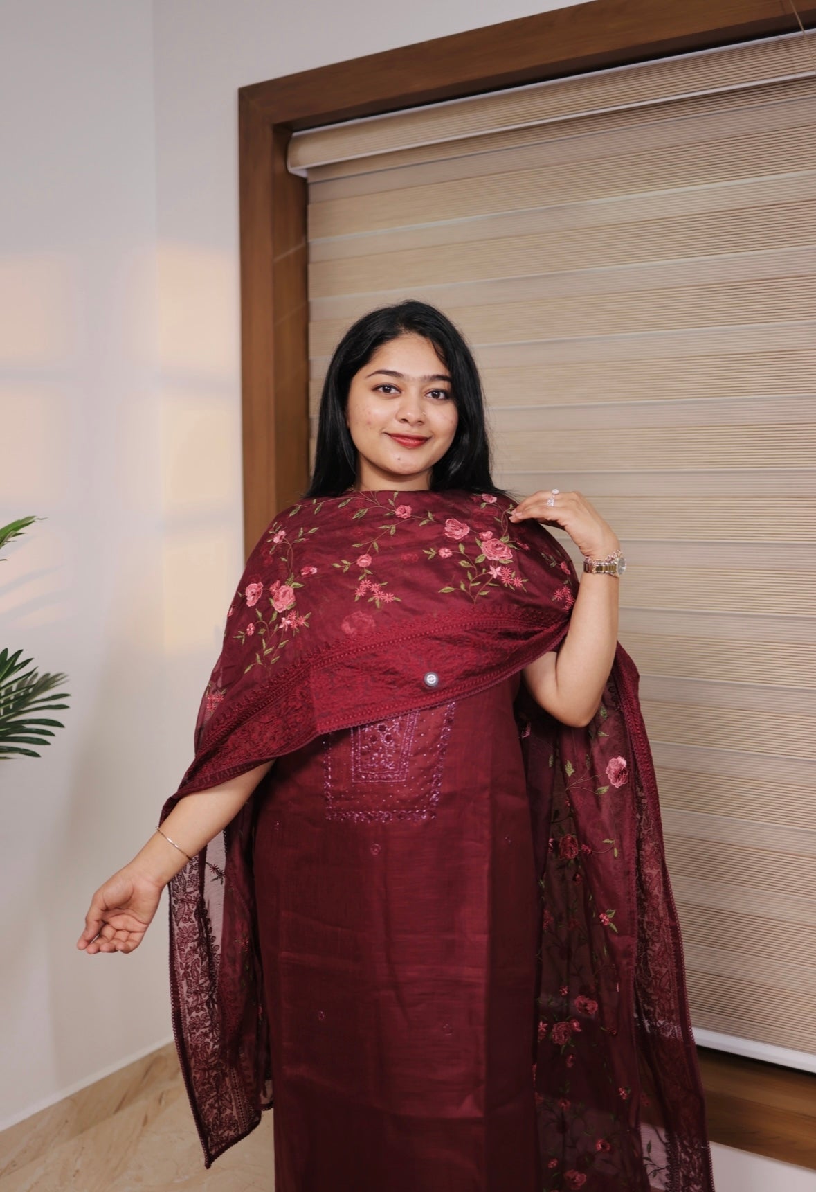 Premium Pure Linen Silk Unstitched Salwar Material A2023