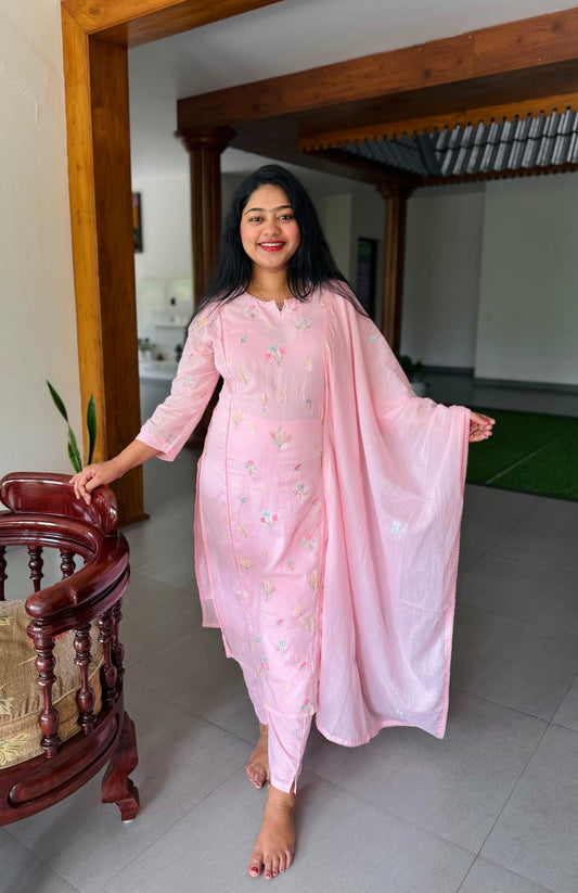 Beautiful Mulcotton three-piece salwar set A2048