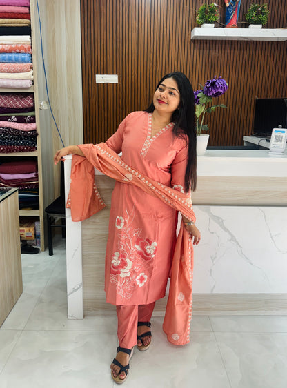 Chanderi Silk Premium 3-Piece Set ✨A1734