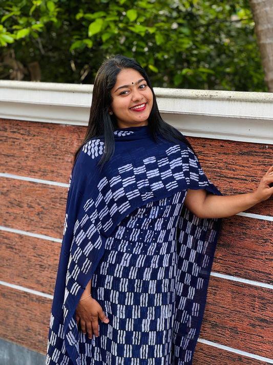 Georgette Batik Print Unstitched Churidar Material
