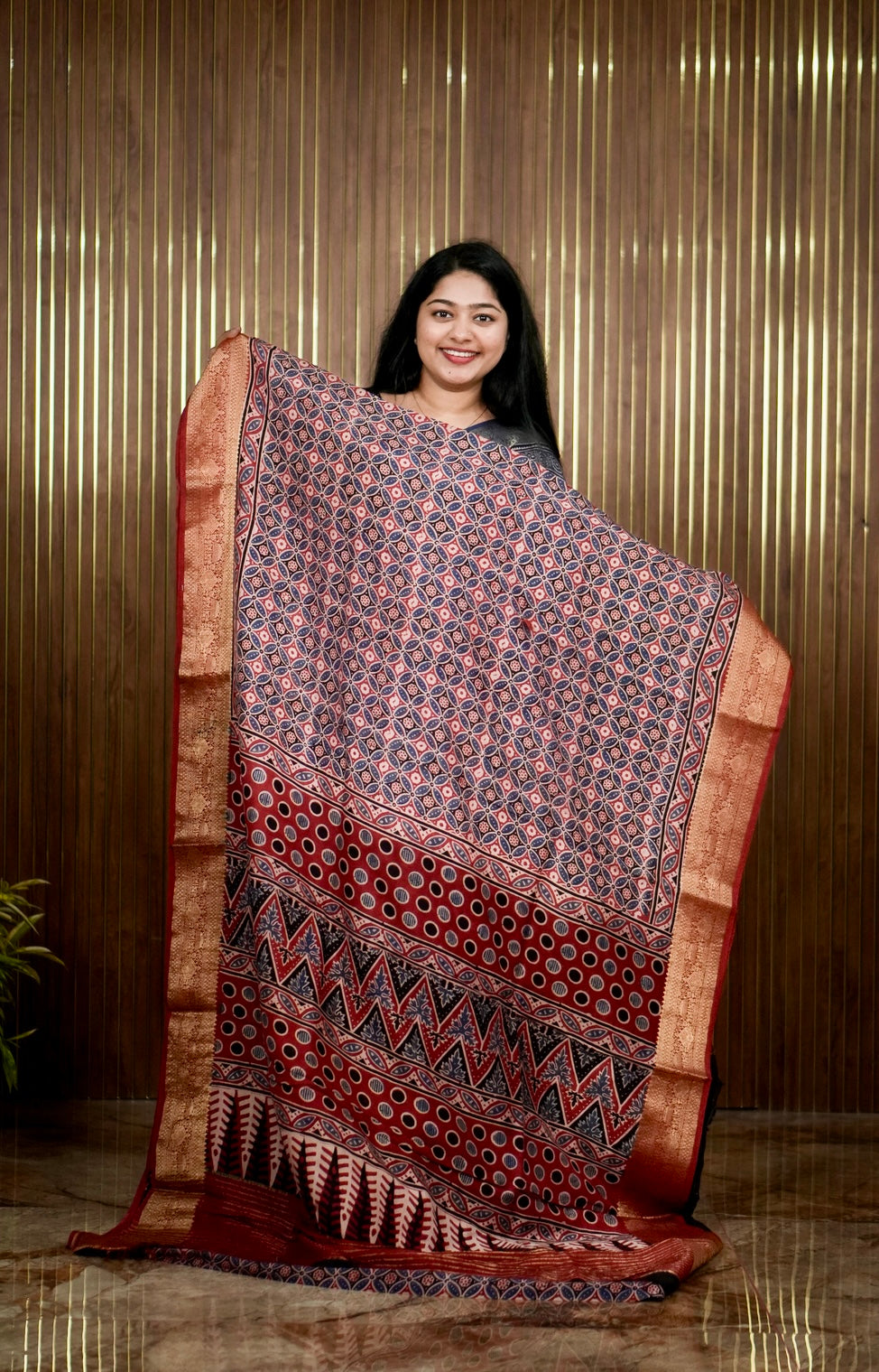 Elegant Ajrak Dolla Silk Sarees A 2004