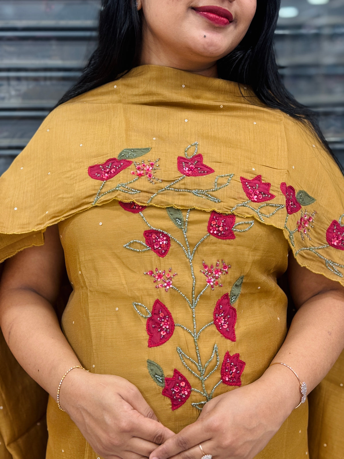 Premium Chanderi Unstiched Salwar Material A2040
