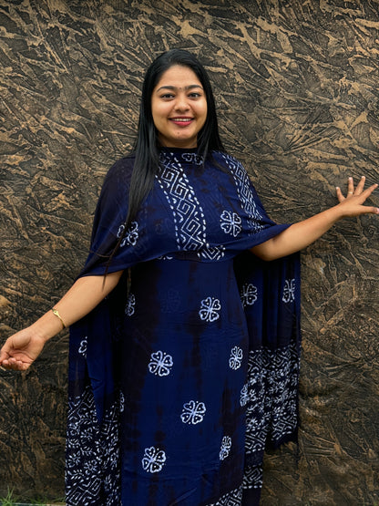 Batik Print | Georgette Fabric | Unstitched Churidar Material- A1460