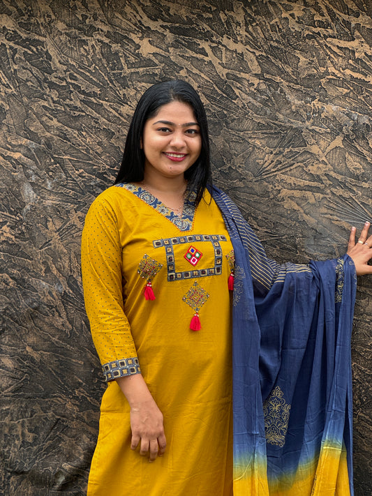 Premium Cotton Three Piece Set A- 1497