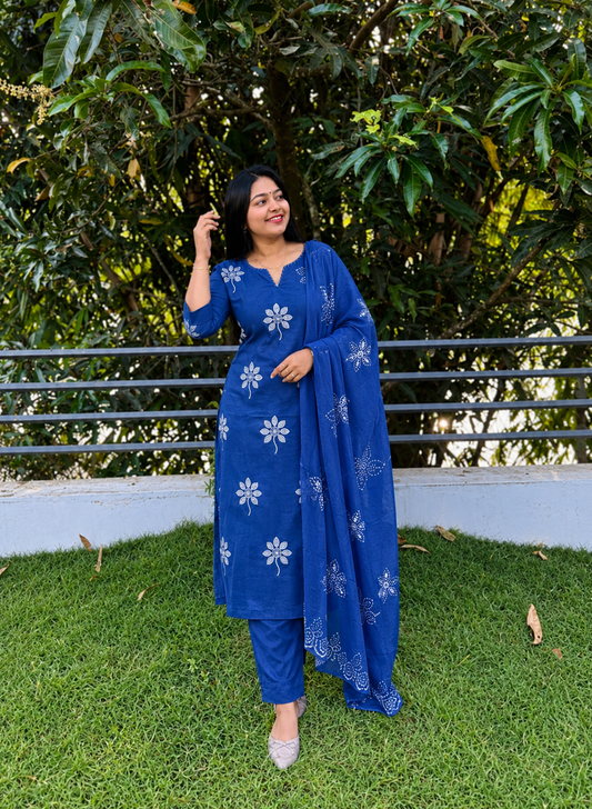 Navy Blue colour 3 piece set A2058
