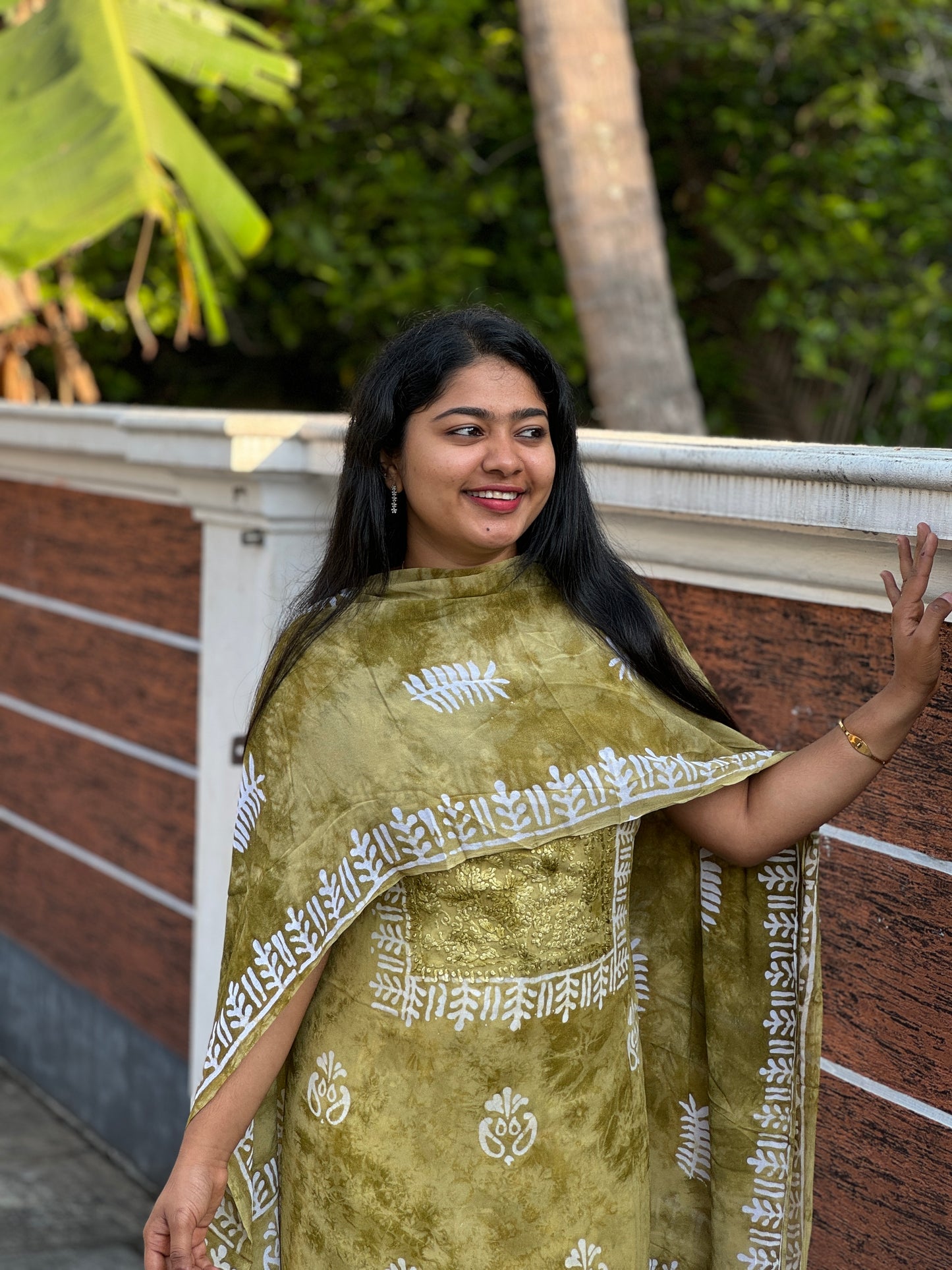 Georgette Unstitched Churidar Material - A1407
