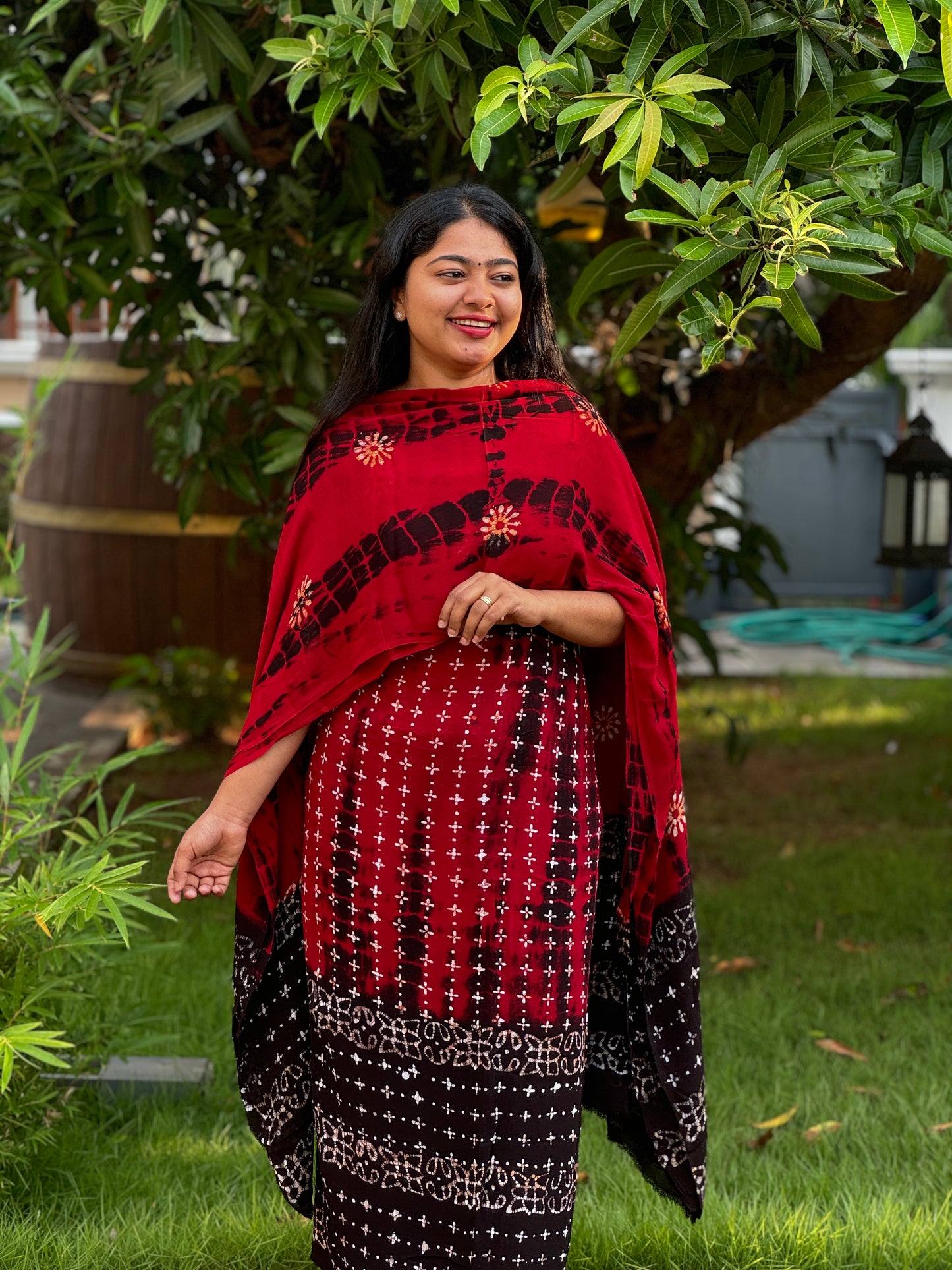 Batik Print | Georgette Fabric | Unstitched Churidar Material -