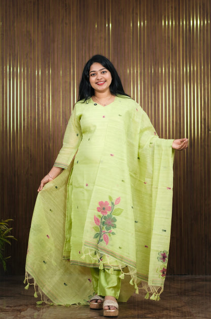 Premium Jute Silk Elegance 3ps Set A2001