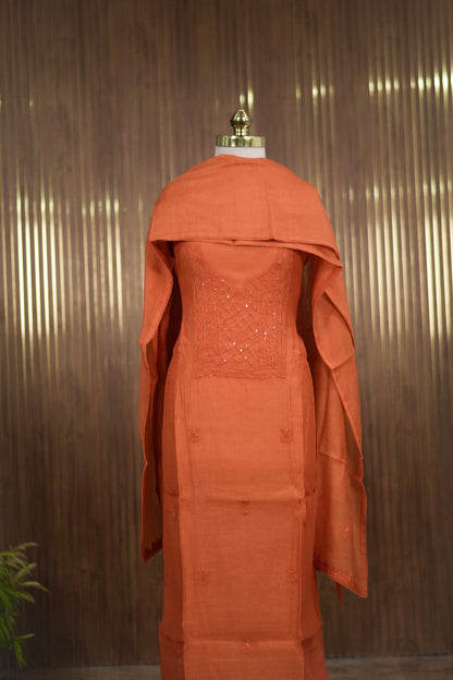 Premium Mul Chanderi Lucknow Chikankari ✨A1997