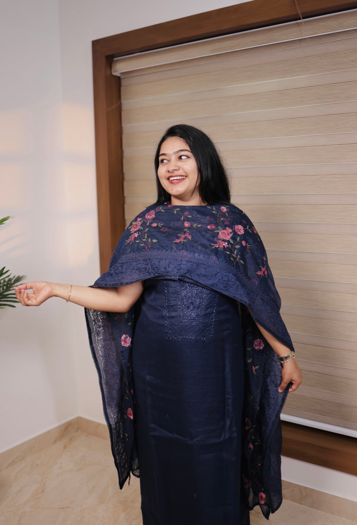 Premium Pure Linen Silk Unstitched Salwar Material A2023
