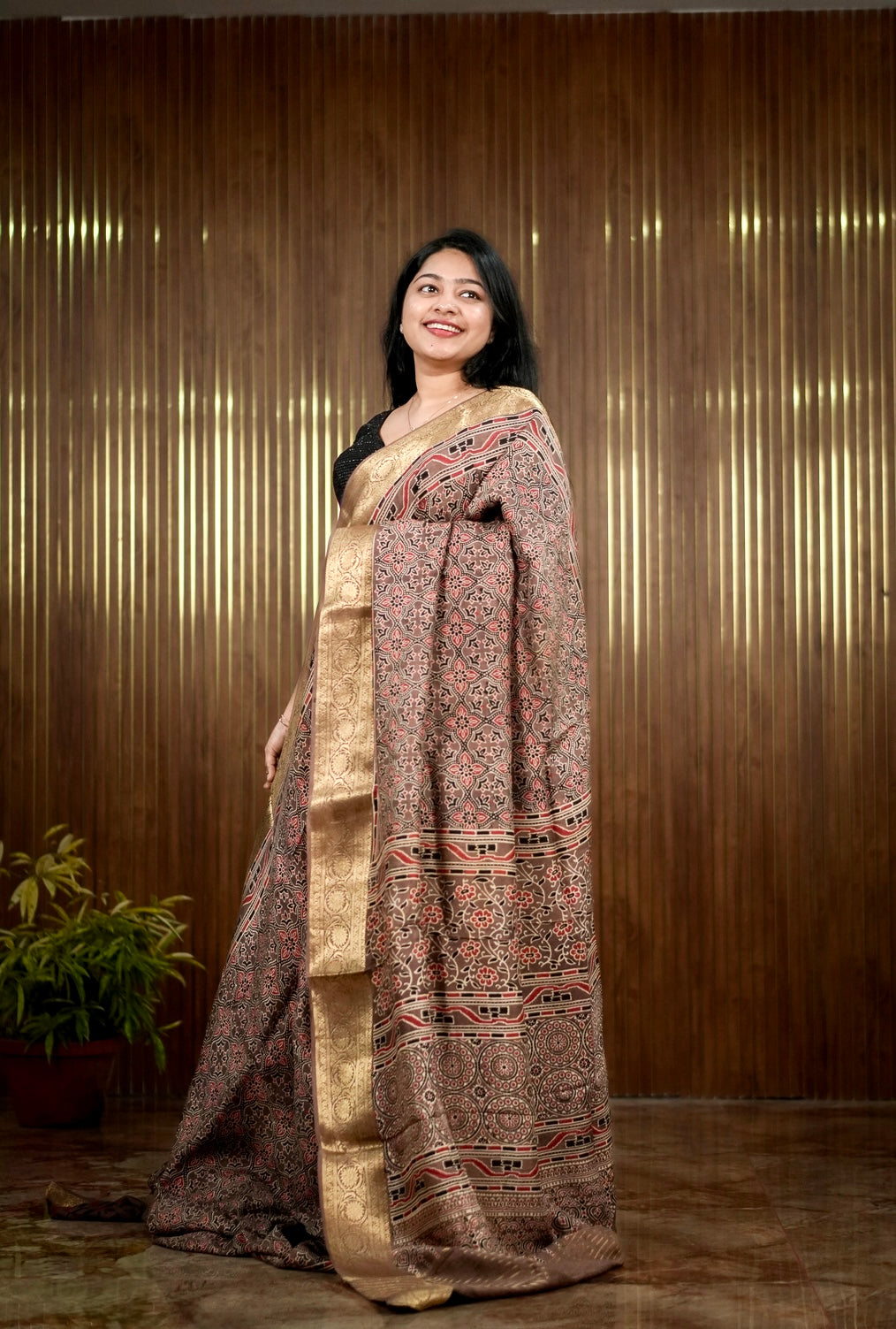 Elegant Ajrak Dolla Silk Sarees A 2004