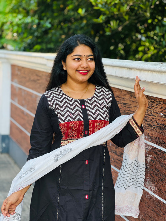 Cotton Classic with Ajrak Touch- A1400