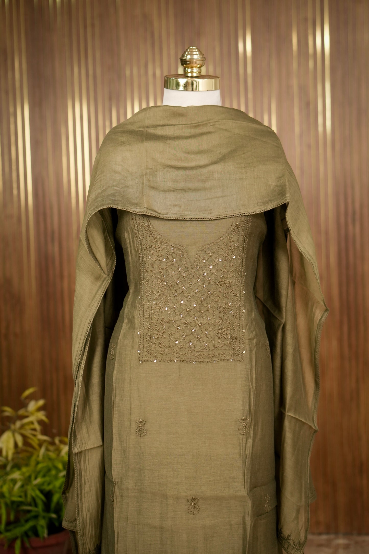 Premium Mul Chanderi Lucknow Chikankari ✨A1997