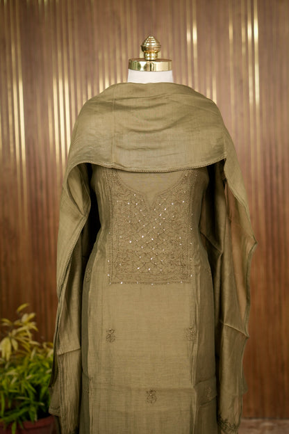 Premium Mul Chanderi Lucknow Chikankari ✨A1997