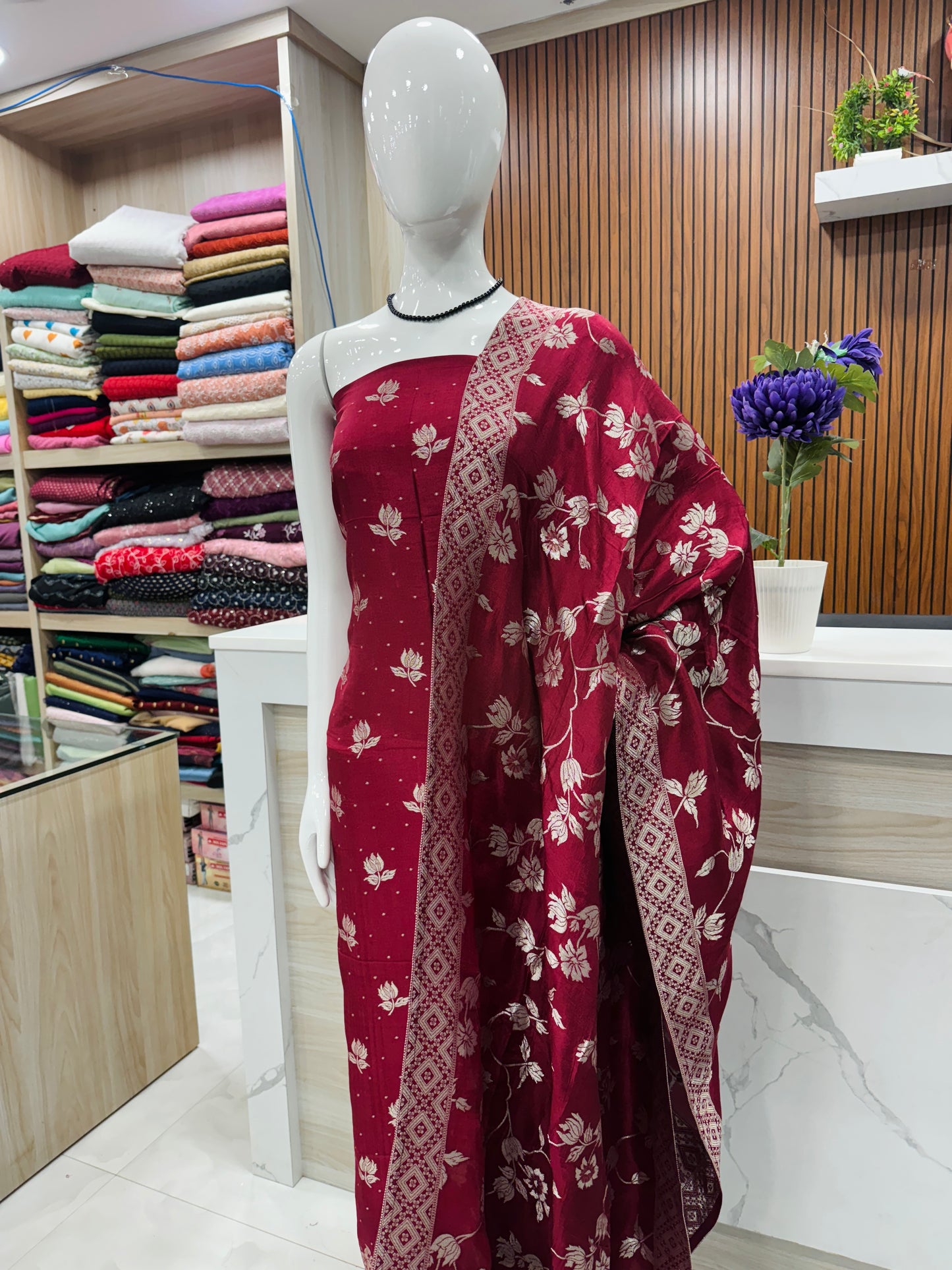 Premium Banarassi Unstiched Salwar Material A1762
