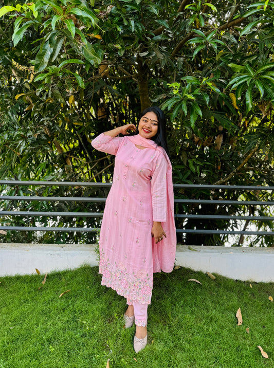 Premium Mul Mul Cotton 3 Piece Yellow Shade A1625