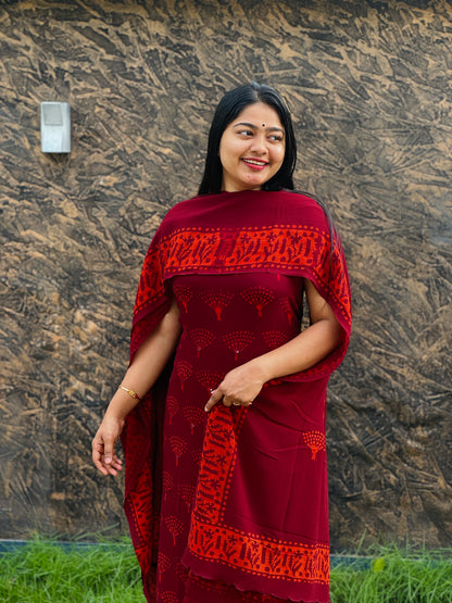 Unstitched three-piece premium georgette fabric. - A1439