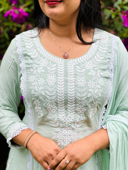 Premium Chikankari 3 piece set A- 1567