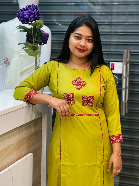 Lime Green Ajrak Cordset