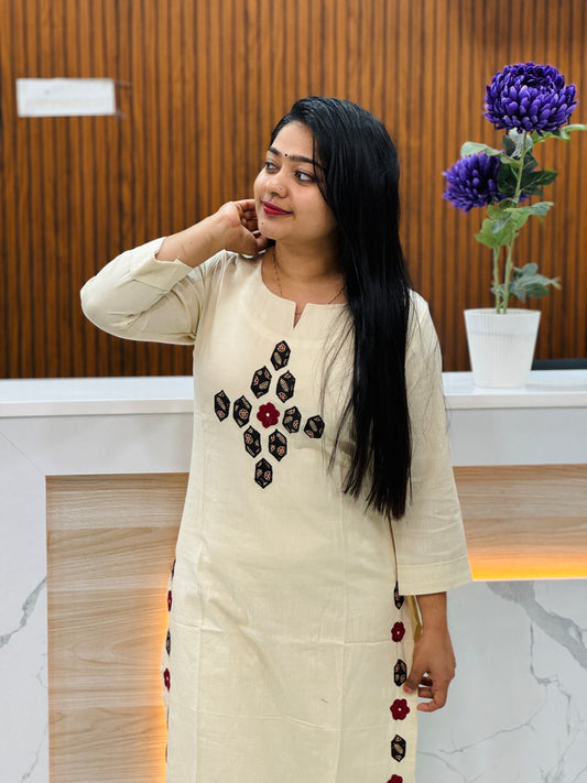 Beige Beauty in Khadi Cotton Cordset A1681