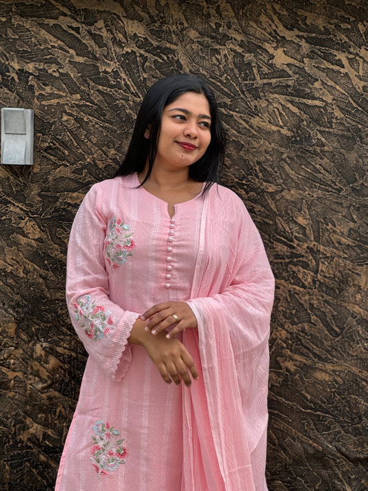Premium Mul Mul Cotton 3 Piece - A1466
