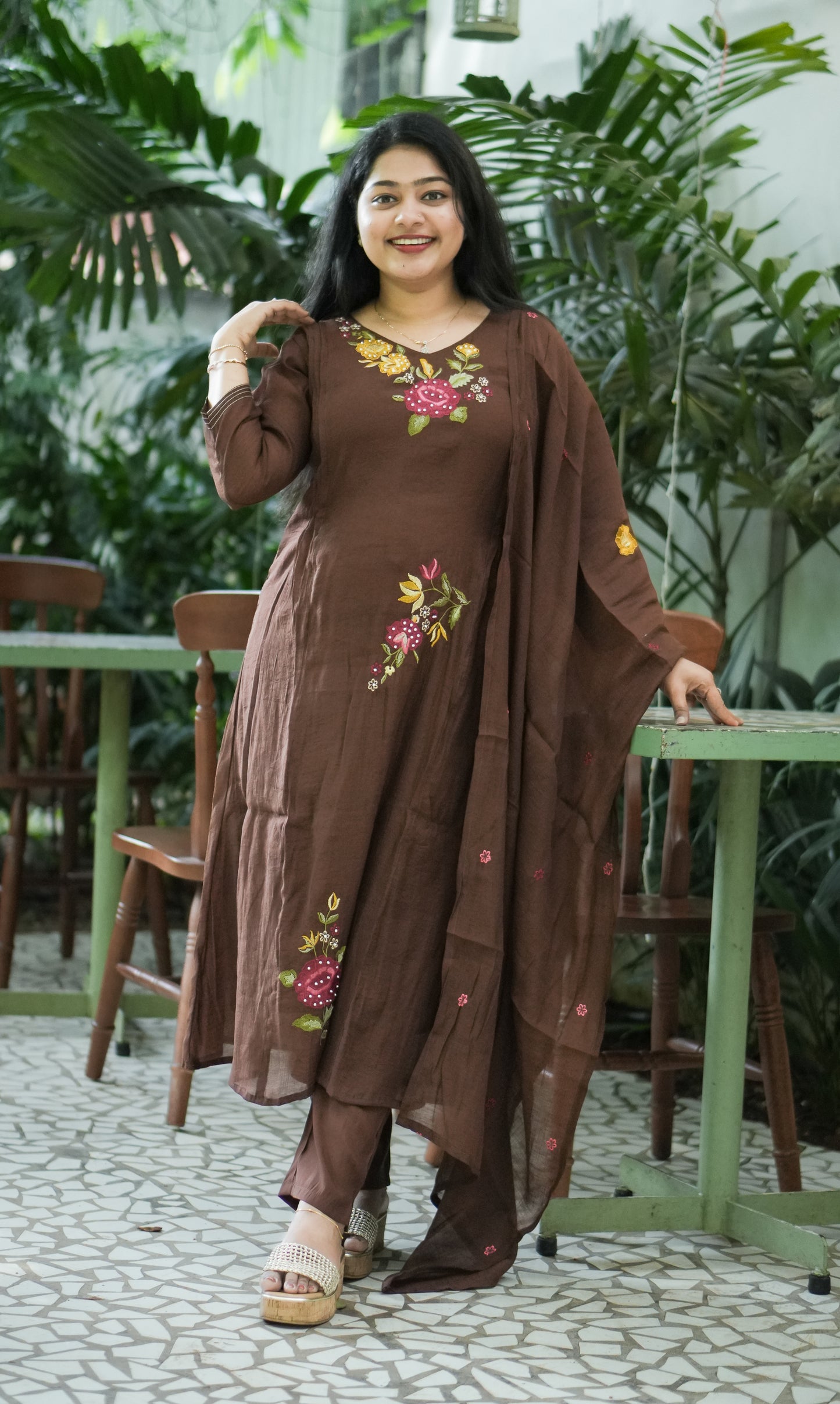 Crepe Silk 3-Piece Salwar Set A2024