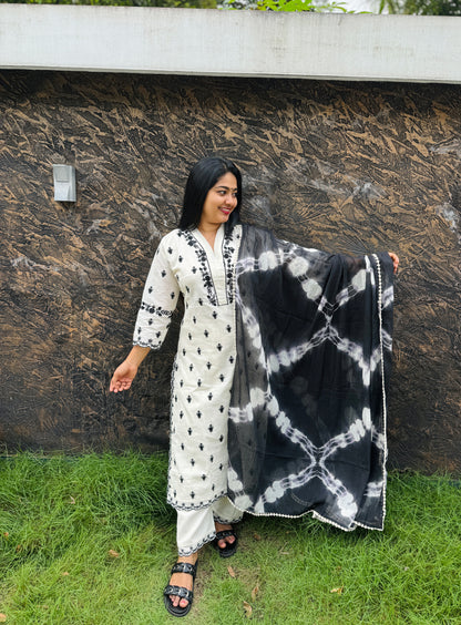 Premium Cotton Three Piece Set A - 1514