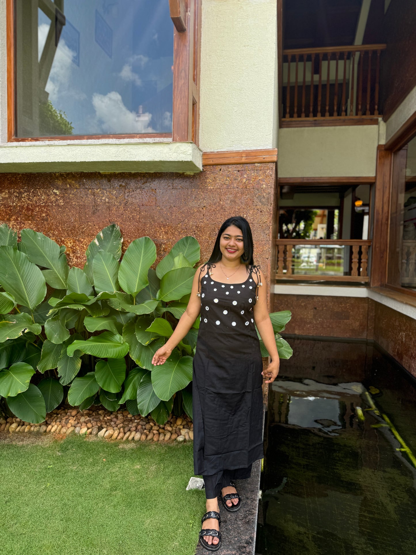 Brick red & Black cord set in premium khadi cotton – soft, breathable, and perfect for all-day wear. A- 1557