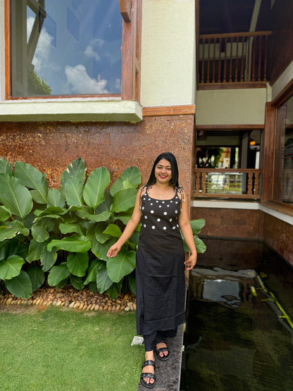 Brick red & Black cord set in premium khadi cotton – soft, breathable, and perfect for all-day wear. A- 1557