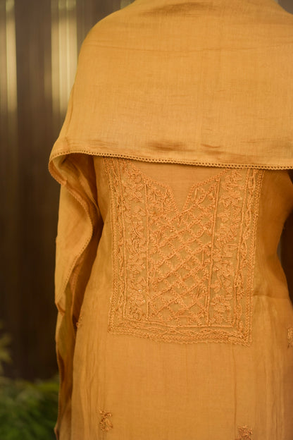 Premium Mul Chanderi Lucknow Chikankari ✨A1997