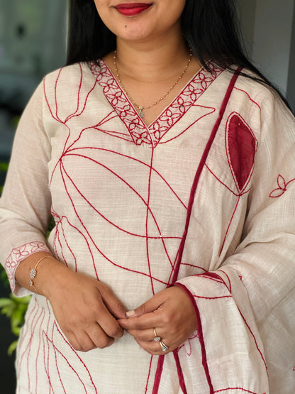 Premium Jute Cotton 3-Piece Set A1987