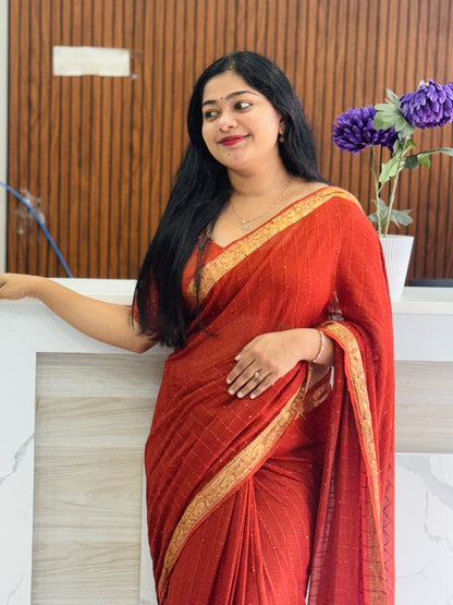 Function Wear Georgette Saree 1970