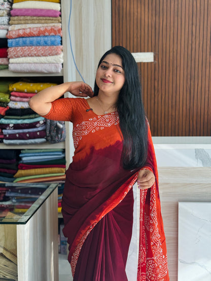 Bright & Beautiful  Georgette Saree ✨ A1944