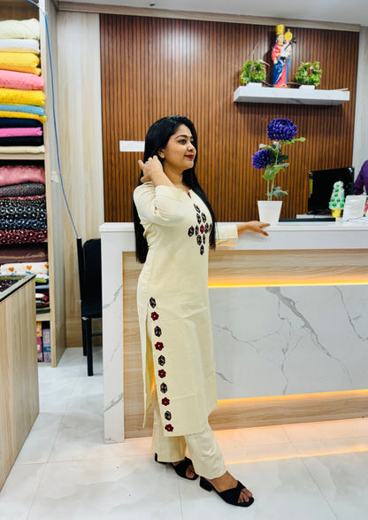 Beige Beauty in Khadi Cotton Cordset A1681