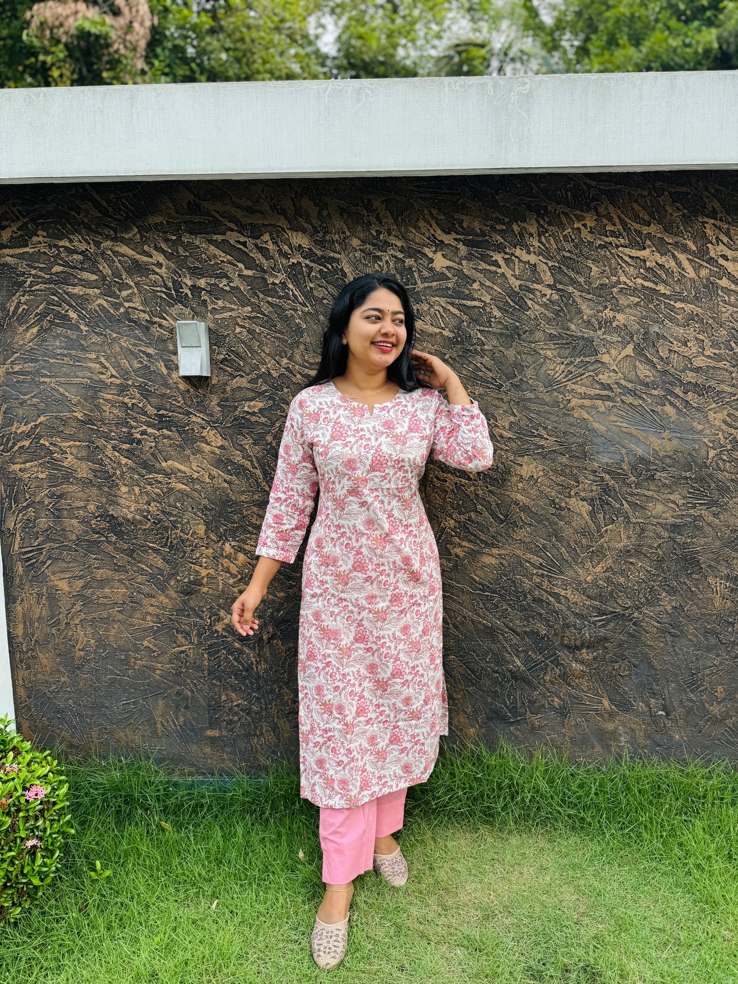 Kanda Cotton Top with Flex Cotton Bottom/ Daily Wear/ 2 piece- A1380