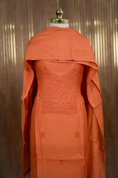 Premium Mul Chanderi Lucknow Chikankari ✨A1997