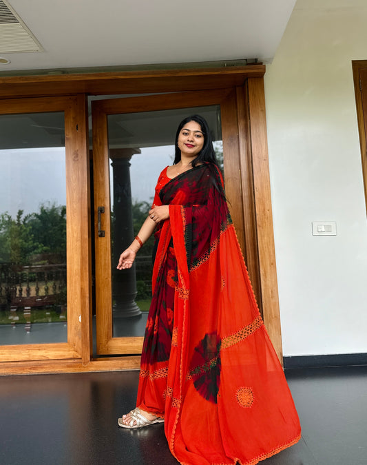 Bright & Beautiful Georgette Saree ✨