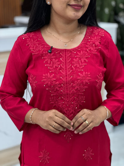 Elegant Chikankari Sets – Now in Rani Pink & Pista Green - A1361