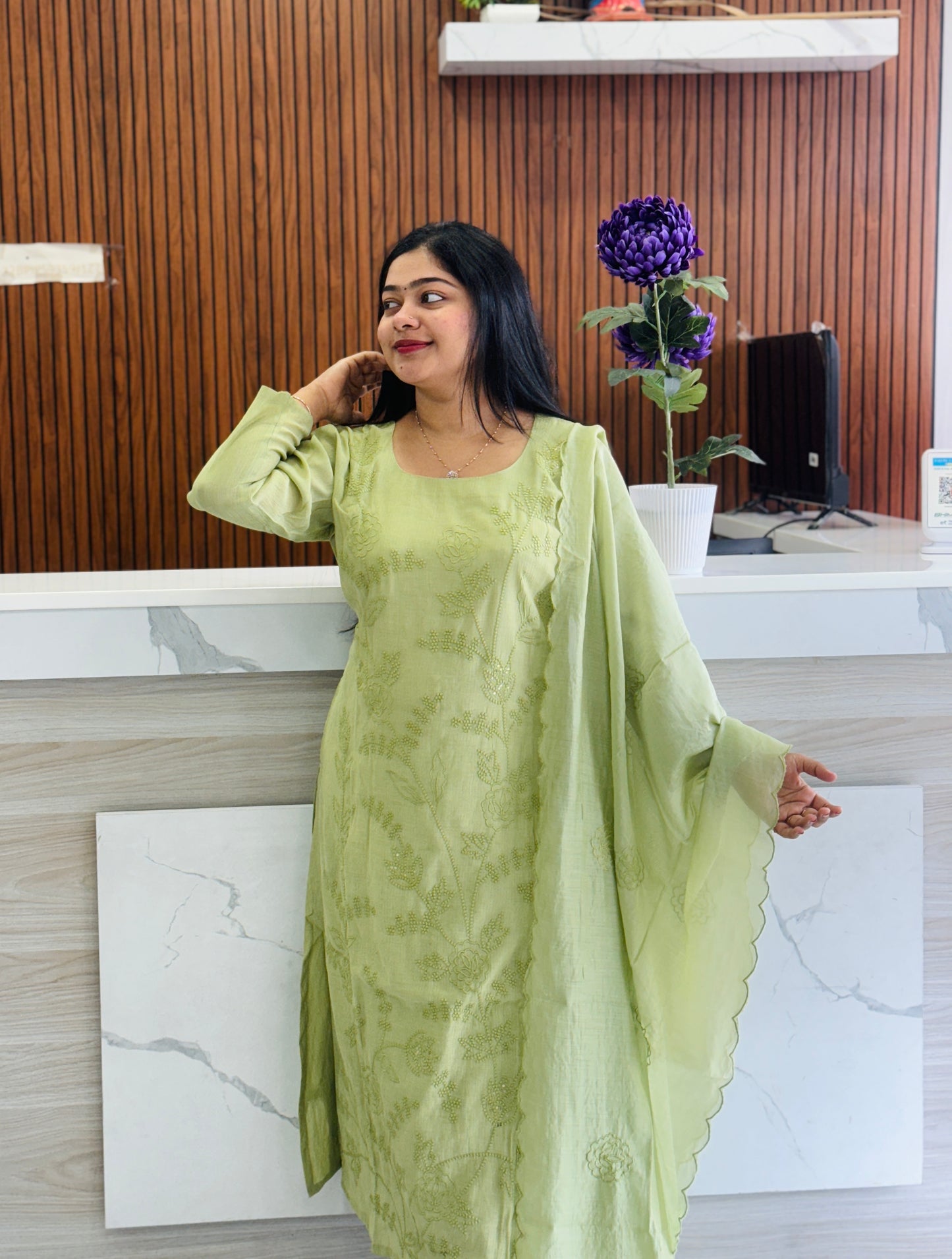 Crepe Silk 3-Piece Salwar Set ✨A2019