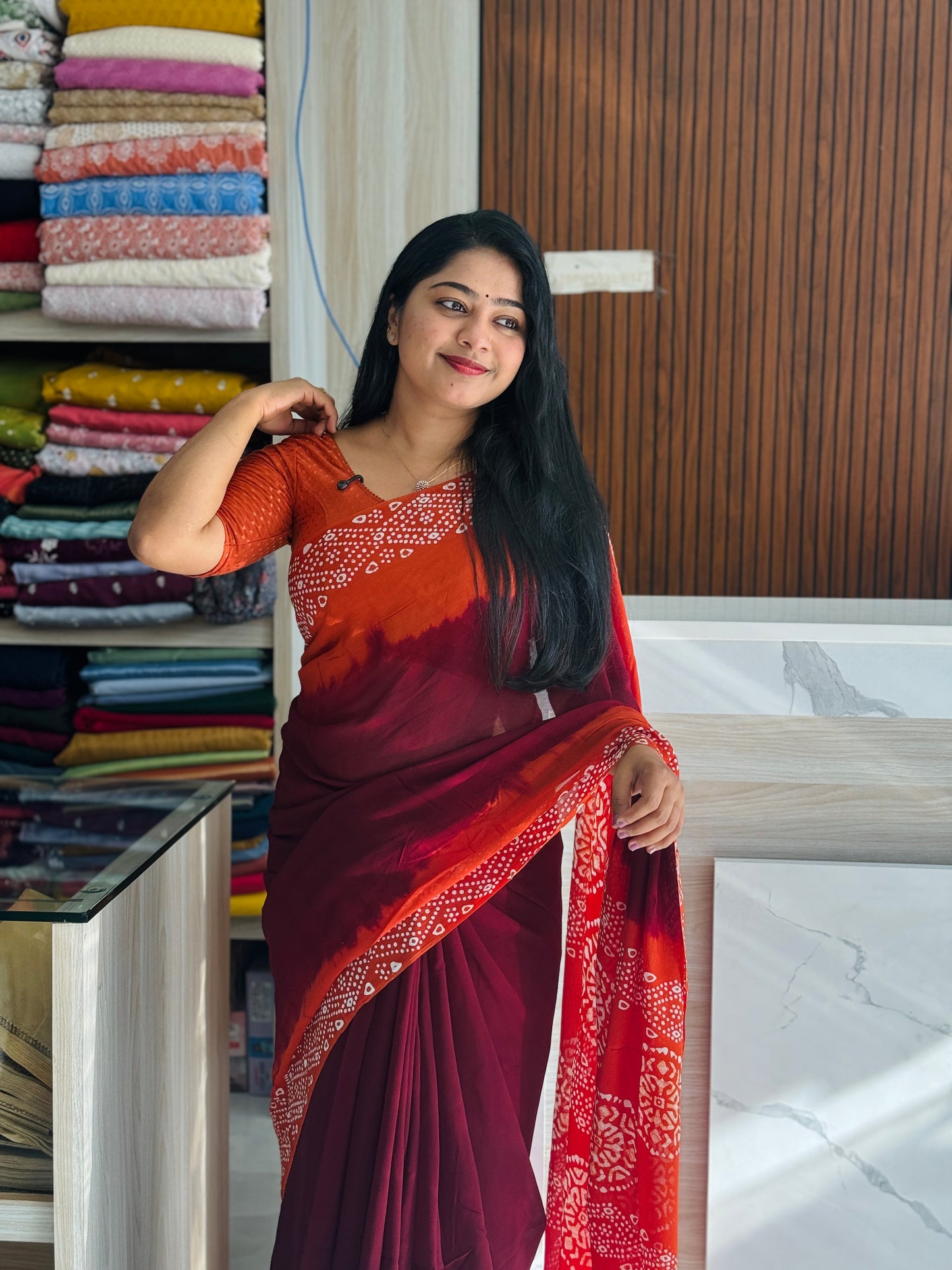 Bright & Beautiful  Georgette Saree ✨ A1944