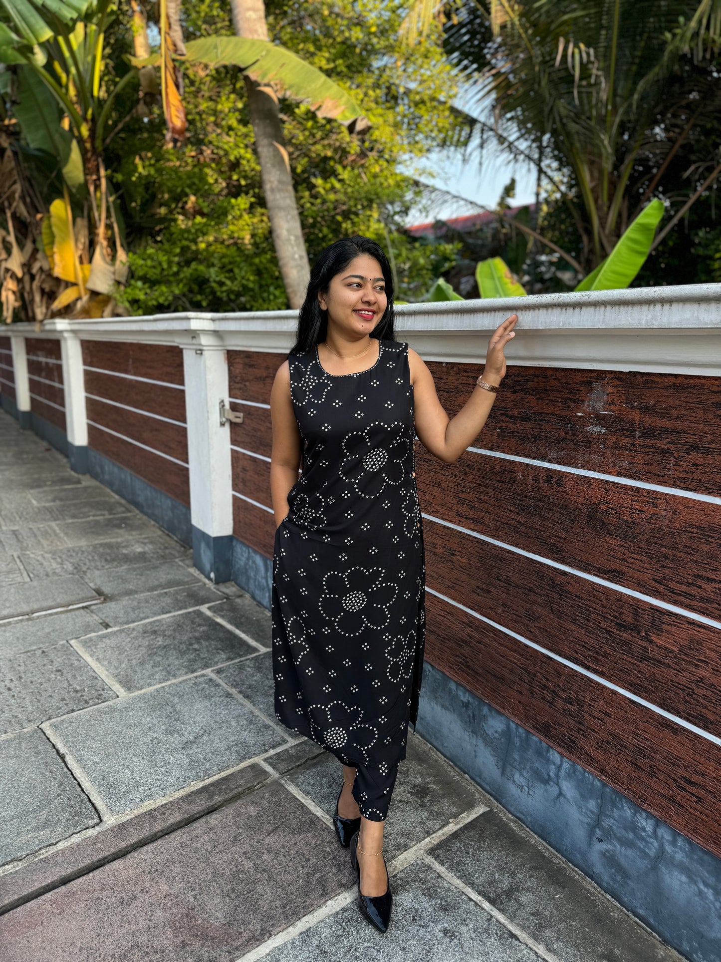 Bandhani Print Pure Cotton 2 piece Co-ord Set-A1326