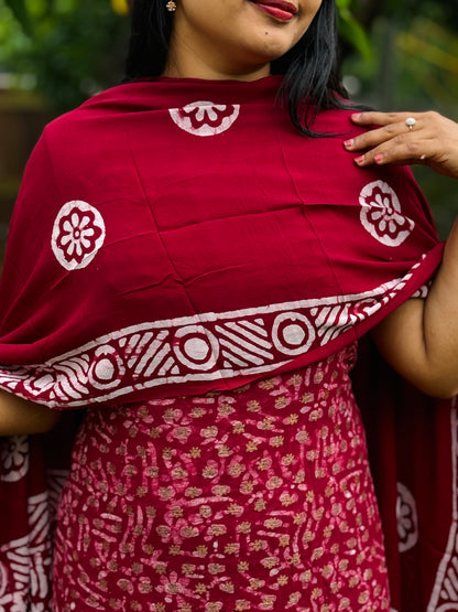 Georgette golden boota work Unstitched Churidar Material A 1587