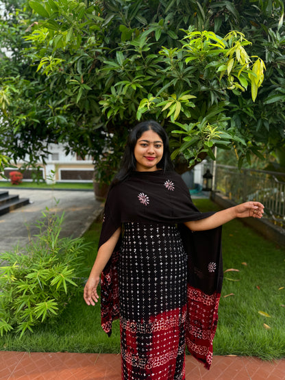 Batik Print | Georgette Fabric | Unstitched Churidar Material -